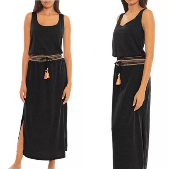 Soluna Other - NEW Soluna Sunset Goa Strapless Swim Cover Up Maxi Dress Black size Small